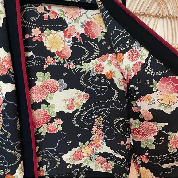 Naturally Petite Asian Floral Vest Artsy Hawaii Oriental Women's Sz L B33 - Picture 7 of 13